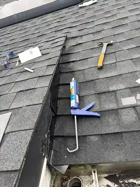 Modern dark brown seamless gutter option on residential home