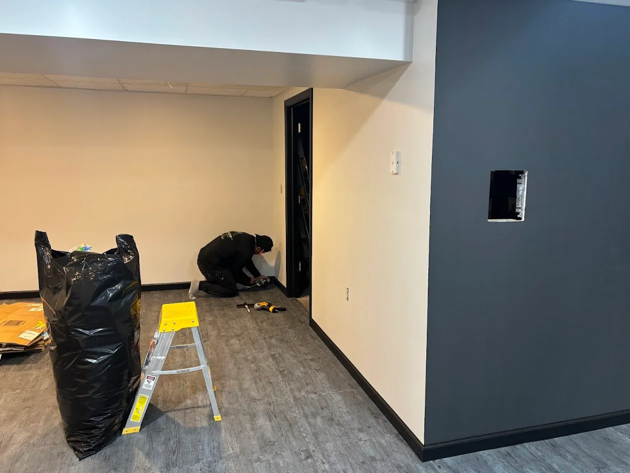 Installing modern recessed LED ceiling lights and light fixtures