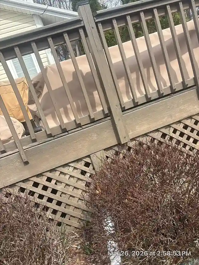 Clean stainless steel cable railing system on a modern deck