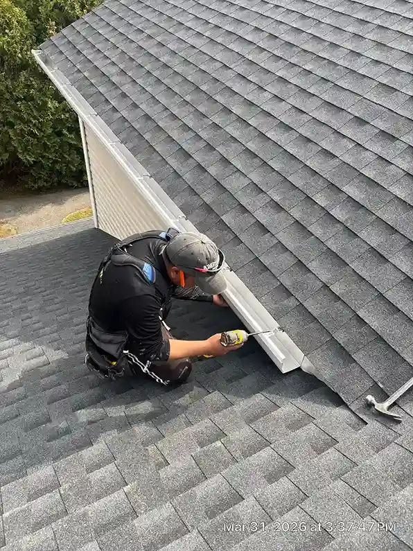 Completed modern roofing system with clean architectural lines