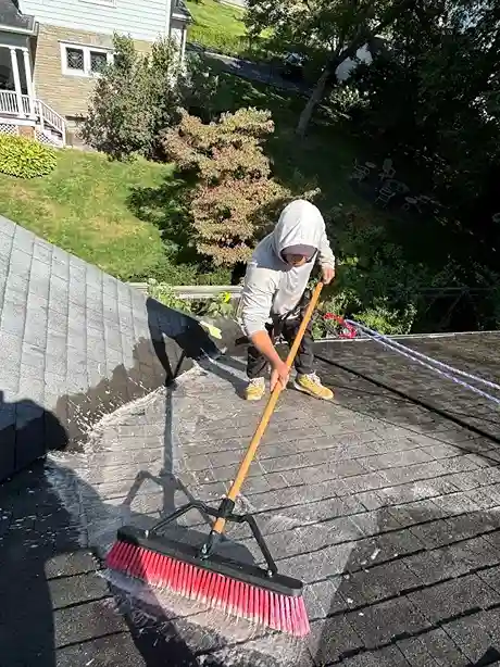 Installing premium cedar shake style synthetic roof shingles